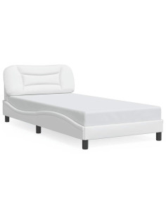 Giroletto senza Materasso Hvar Bianco 100x203 cm in Similpelle 2