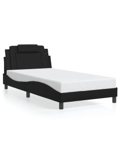 Giroletto Viana senza Materasso Nero 100x203 cm in Similpelle 2