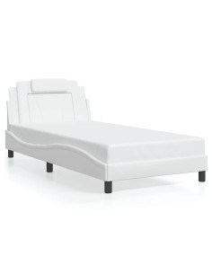 Giroletto Viana senza Materasso Bianco 100x203 cm in Similpelle 2