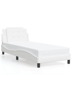 Giroletto senza Materasso Zadar Bianco 100x203 cm in Similpelle 2