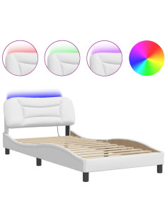 Giroletto con LED senza Materasso Hvar Bianco 100x203 cm 2