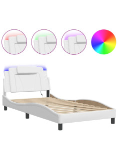 Giroletto Viana con LED senza Materasso Bianco 100x203 cm 2