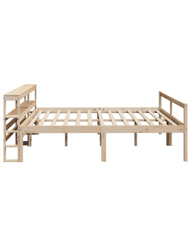 Letto per Anziani con Testiera 200x200 cm Legno Massello Pino