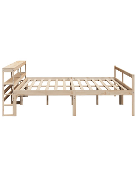 Letto per Anziani con Testiera 200x200 cm Legno Massello Pino