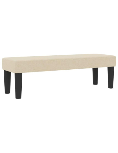 Letto a molle con materasso Crema 120 x 190 cm Tessuto