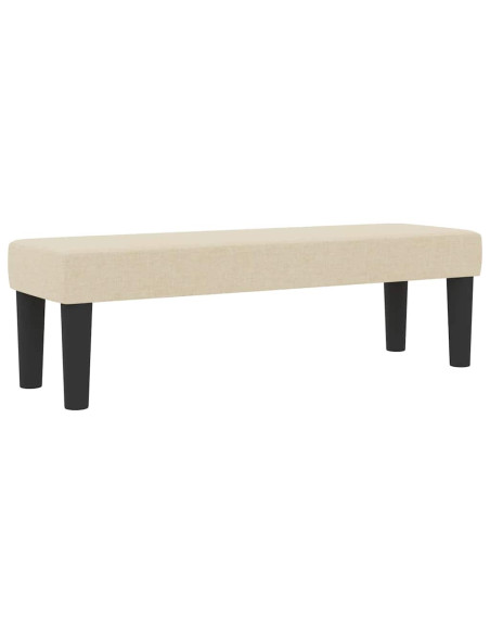 Letto a molle con materasso Crema 120 x 190 cm Tessuto