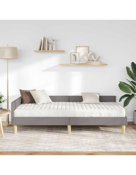 Struttura Letto Angolare con Materasso 2 pcs Talpa Tessuto