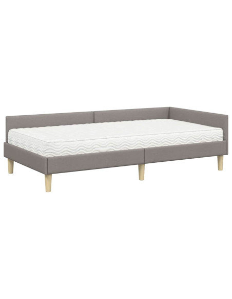 Struttura Letto Angolare con Materasso 2 pcs Talpa Tessuto