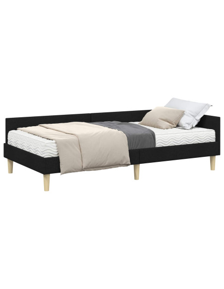 Struttura Letto Angolare con Materasso 2 pcs Verde Tessuto