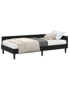 Struttura Letto Angolare con Materasso Altro 2 pcs Nero Velluto 2