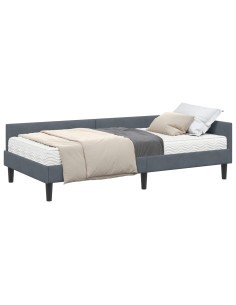 Struttura Letto Angolare con Materasso 2 pcs Grigio Velluto 2
