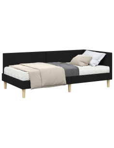 Struttura Letto Angolare con Materasso 2 pcs Verde Tessuto 2