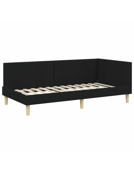 Struttura Letto Angolare con Materasso 2 pcs Verde Tessuto