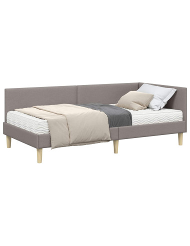 Struttura Letto Angolare con Materasso 2 pcs Talpa Tessuto