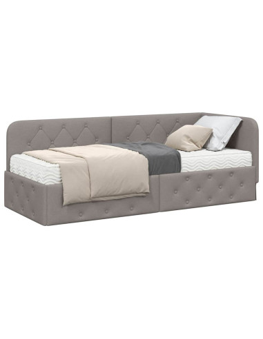 Cornice del letto ad angolo Talpa 80 x 200 cm Tessuto