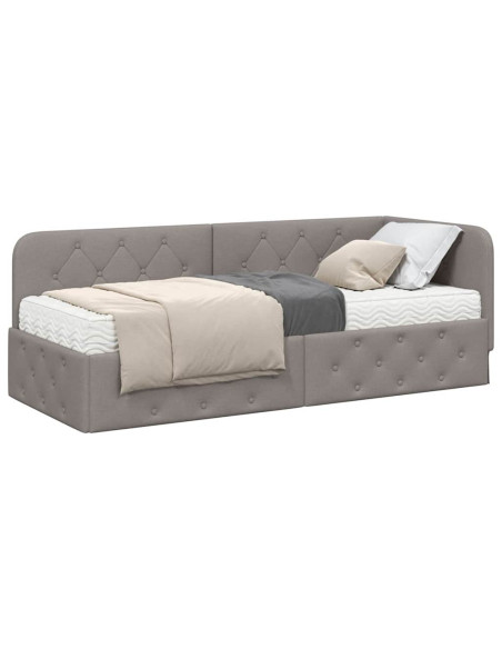 Cornice del letto ad angolo Talpa 80 x 200 cm Tessuto