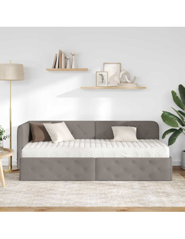 Cornice del letto ad angolo Talpa 80 x 200 cm Tessuto