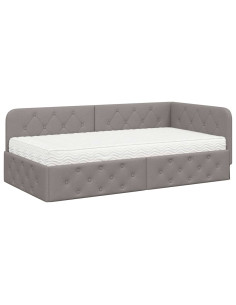 Cornice del letto ad angolo Talpa 90 x 190 cm Tessuto 2