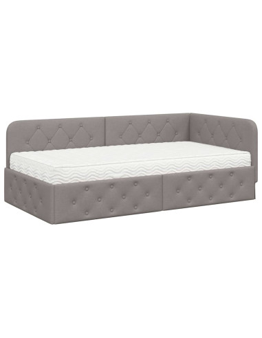 Cornice del letto ad angolo Talpa 90 x 190 cm Tessuto