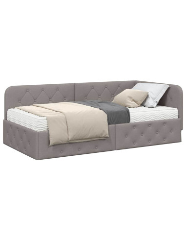 Cornice del letto ad angolo Talpa 90 x 190 cm Tessuto