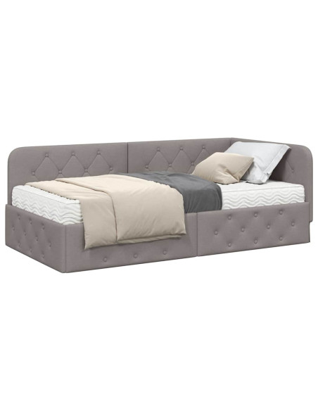 Cornice del letto ad angolo Talpa 90 x 190 cm Tessuto