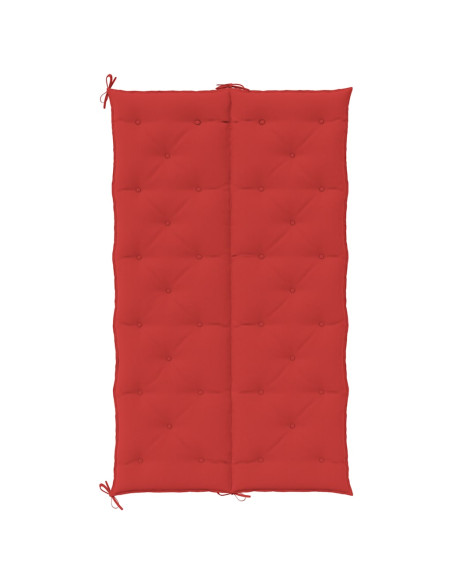 Cuscini per Panca 2 pz Rossi 180x50x7 cm in Tessuto Oxford