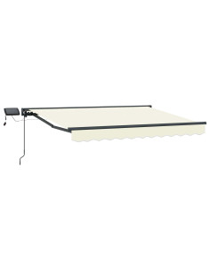 Cornice per Tenda Manuale con LED Crema 3 x 2,5 m