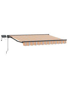 Cornice per Tenda Manuale con LED Blu e Arancione 3 x 2,5 m