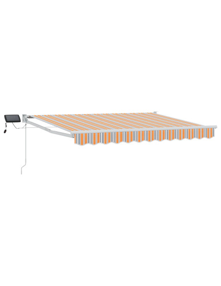 Tenda retrattile manuale con LED Blu e Arancione 3 x 2,5 m