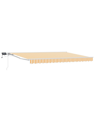 Cornice per Tenda Manuale con LED Giallo e Bianco 4,5 × 3 m
