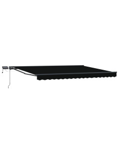 Cornice per Tenda Manuale con LED Nero 4 × 3 m