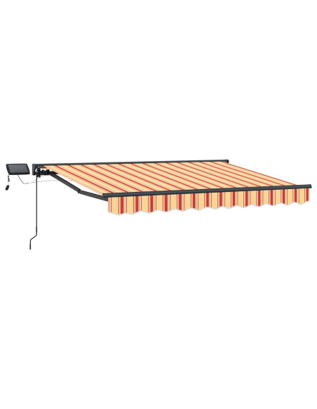 Cornice per Tenda Manuale con LED Giallo e Arancione 3,5 x 2 m