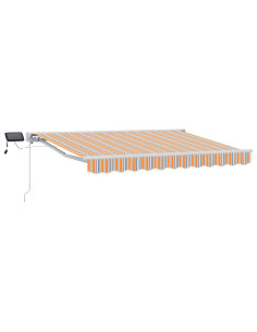 Cornice per Tenda Manuale con LED Blu e Arancione 3,5 x 2,5 m