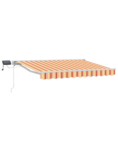 Cornice per Tenda Manuale con LED Giallo e Arancione 3,5 x 2 m 2