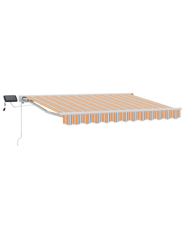 Cornice per Tenda Manuale con LED Blu e Arancione 3 x 2,5 m