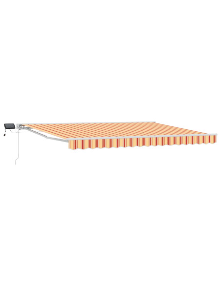 Cornice per Tenda Manuale con LED Giallo e Arancione 5 × 3,5 m