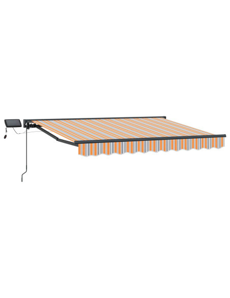Cornice per Tenda Manuale con LED Blu e Arancione 3,5 x 2 m