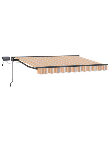 Cornice per Tenda Manuale con LED Blu e Arancione 3,5 x 2,5 m