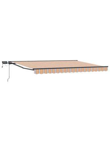 Cornice per Tenda Manuale con LED Blu e Arancione 4,5 × 3 m