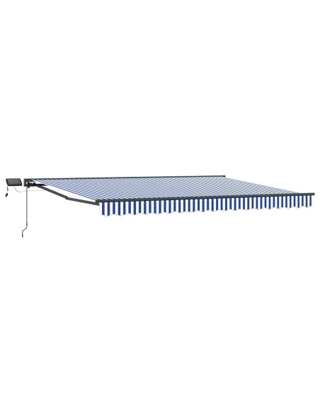 Cornice per Tenda Manuale con LED Blu e Bianco 4 x 2 m