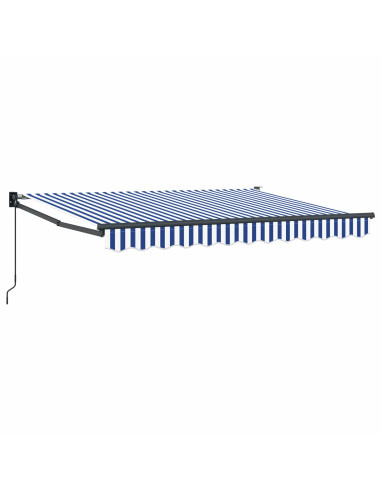 Tenda retrattile manuale Blu e Bianco 3 x 2 m