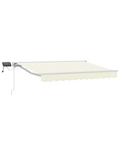 Cornice per Tenda Manuale con LED Crema 2,5 x 2 m