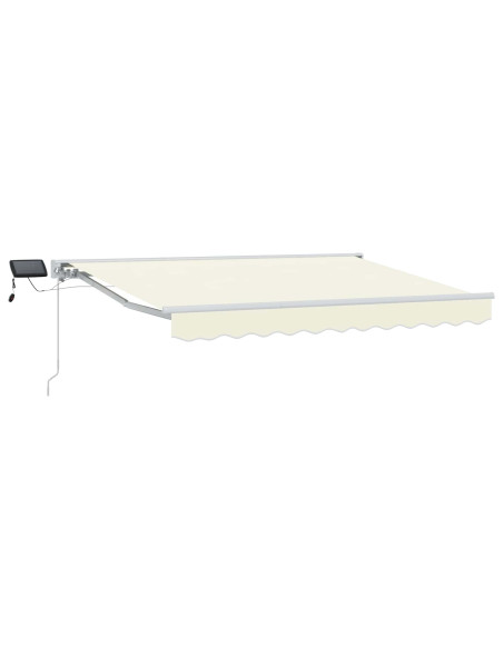 Cornice per Tenda Manuale con LED Crema 3,5 x 2 m