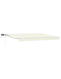 Cornice per Tenda Manuale con LED Crema 4,5 × 3 m