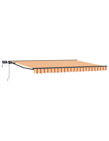 Cornice per Tenda Manuale con LED Giallo e Arancione 4 × 3 m