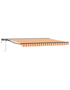 Cornice per Tenda Manuale con LED Giallo e Arancione 4,5 × 3 m