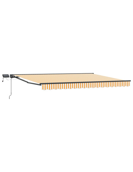 Cornice per Tenda Manuale con LED Giallo e Bianco 4,5 × 3 m