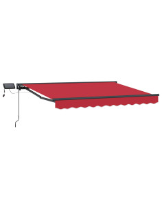 Cornice per Tenda Manuale con LED Rosso 3,5 x 2,5 m