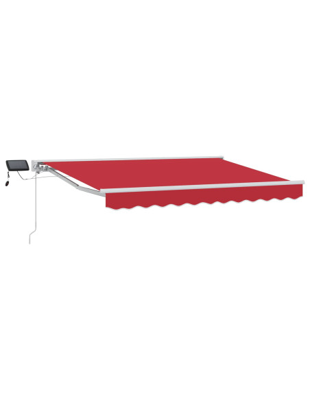 Cornice per Tenda Manuale con LED Rosso 3 x 2,5 m