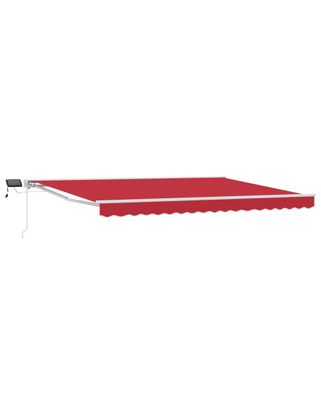 Cornice per Tenda Manuale con LED Rosso 4 × 3,5 m